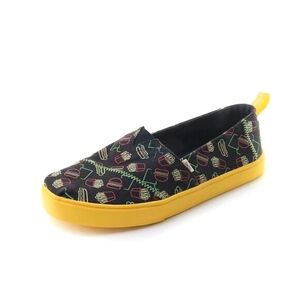 Nwob TOMS Venice Collection Sneakers Slip On GLOW IN THE DARK hamburger Fries 9